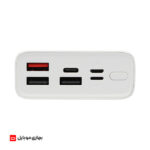 فناوری شارژ فست QC دارد نوع درگاه‌های خروجی USB - Type-C تعداد درگاه‌های ورودی 3 عدد نوع باتری لیتیوم پلیمری تعداد درگاه‌های خروجی 4 عدد ظرفیت اسمی 20000 میلی آمپر نشانگر LED دارد ولتاژ و شدت جریان خروجی USB : 4.5V/5A - 5V/4.5A - 5V/3A - 9V/2A - 12V/1.5A l Type-C : 5V/3A - 9V/2.22A - 12V/1.67A نوع درگاه‌های ورودی Type-C - MicroUSB - Lightning فناوری شارژ فست PD دارد
