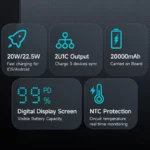 پاوربانک مک دودو 22.5W مدل MC-389 ظرفیت 20000 میلی آمپر ساعت - Image 8